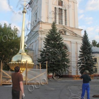 Изготовление нового завершения колокольни Свято-Успенского мужского монастыря